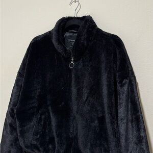 Cotton On Black Faux Fur Coat